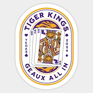 2024 Louisiana Tiger King Playing Card // Awesome King Tiger Purple and Gold Sticker